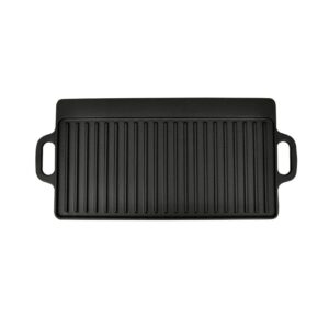 Kännettävä valurauta grillilevy 2 kpl 38x23 cm - Musta