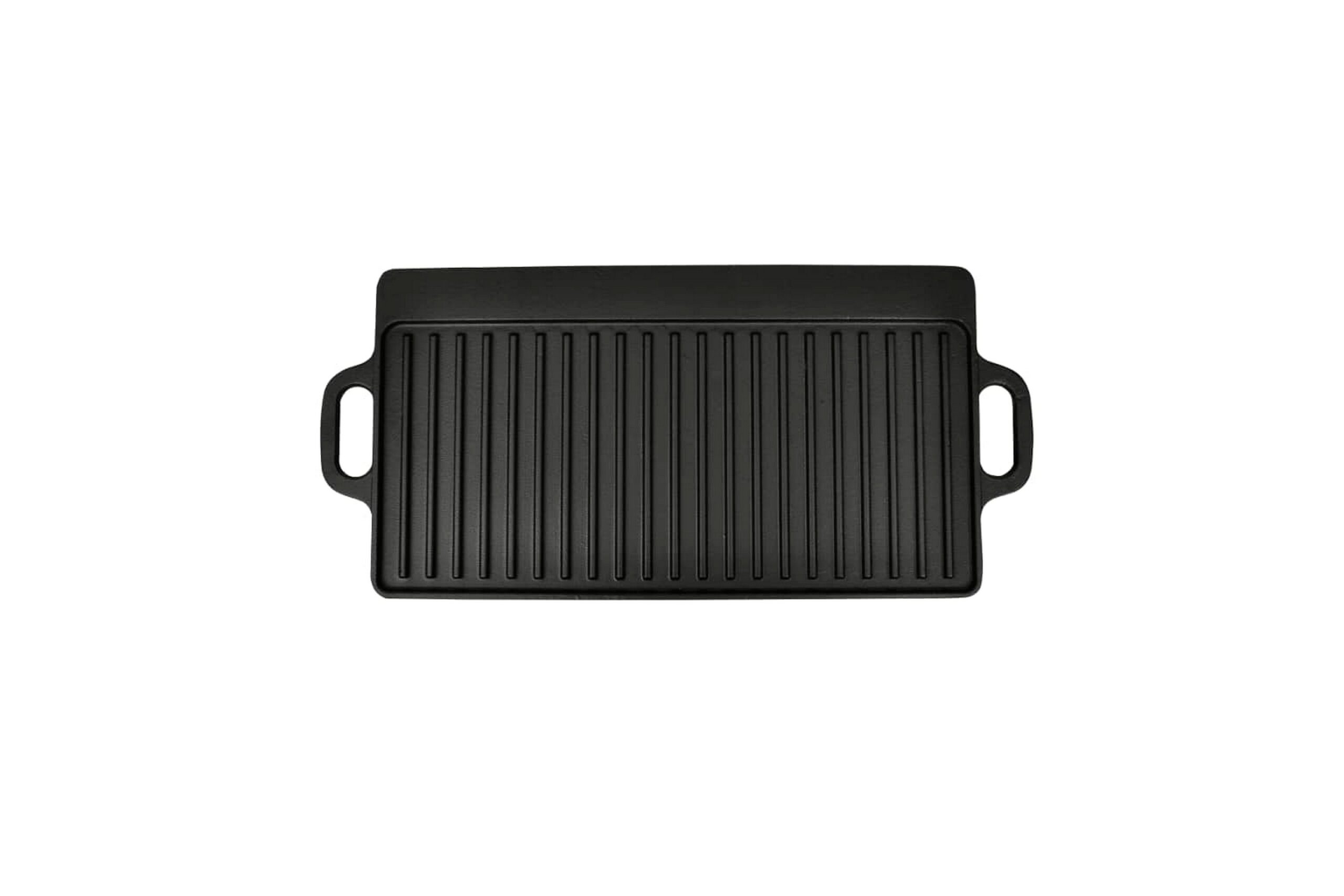 Kännettävä valurauta grillilevy 2 kpl 38x23 cm - Musta