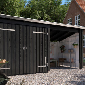 PLUS Nordic Multi Puutarhavaja 9,5 m² - 2 moduulia tuplaovel - Harmaa