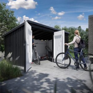 PLUS Nordic Multi Puutarhavaja 9,5 m² - 2 moduulia tuplaovel - Harmaa