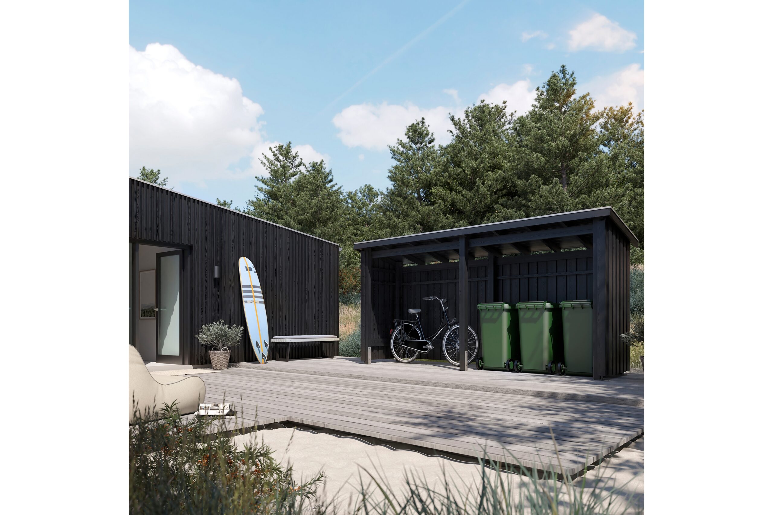 PLUS Nordic Multi Puutarhavaja 4,7 m² -2 moduulia Avoin - Harmaa