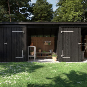 PLUS Nordic Multi Puutarhavaja 14 m² - 3 moduulia 2 tuplaove - Harmaa