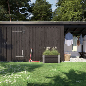 PLUS Nordic Multi Puutarhavaja 14 m² - 3 moduulia tuplaovell - Harmaa