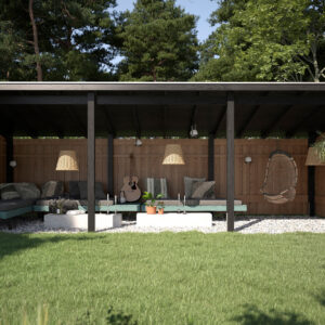 PLUS Nordic Multi Puutarhavaja 14 m² - 3 moduulia Avoin - Harmaa