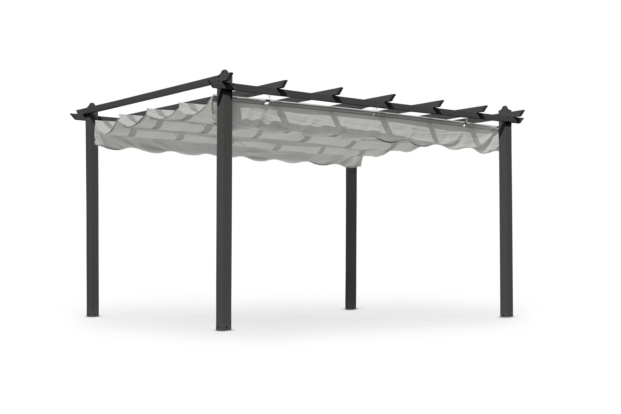 Pergola Hillerstorp Pergolux 3x4 m - Musta/Valkoinen