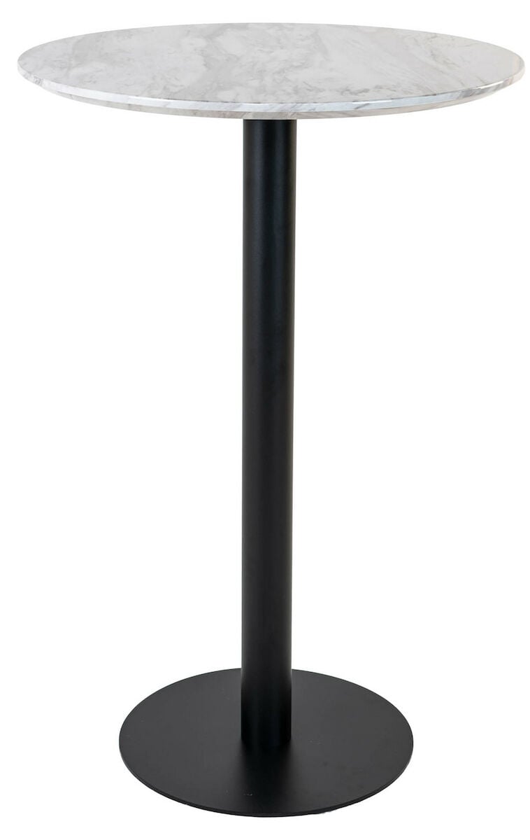 House Nordic Bolzano baaripöytä 70 cm marmori/musta