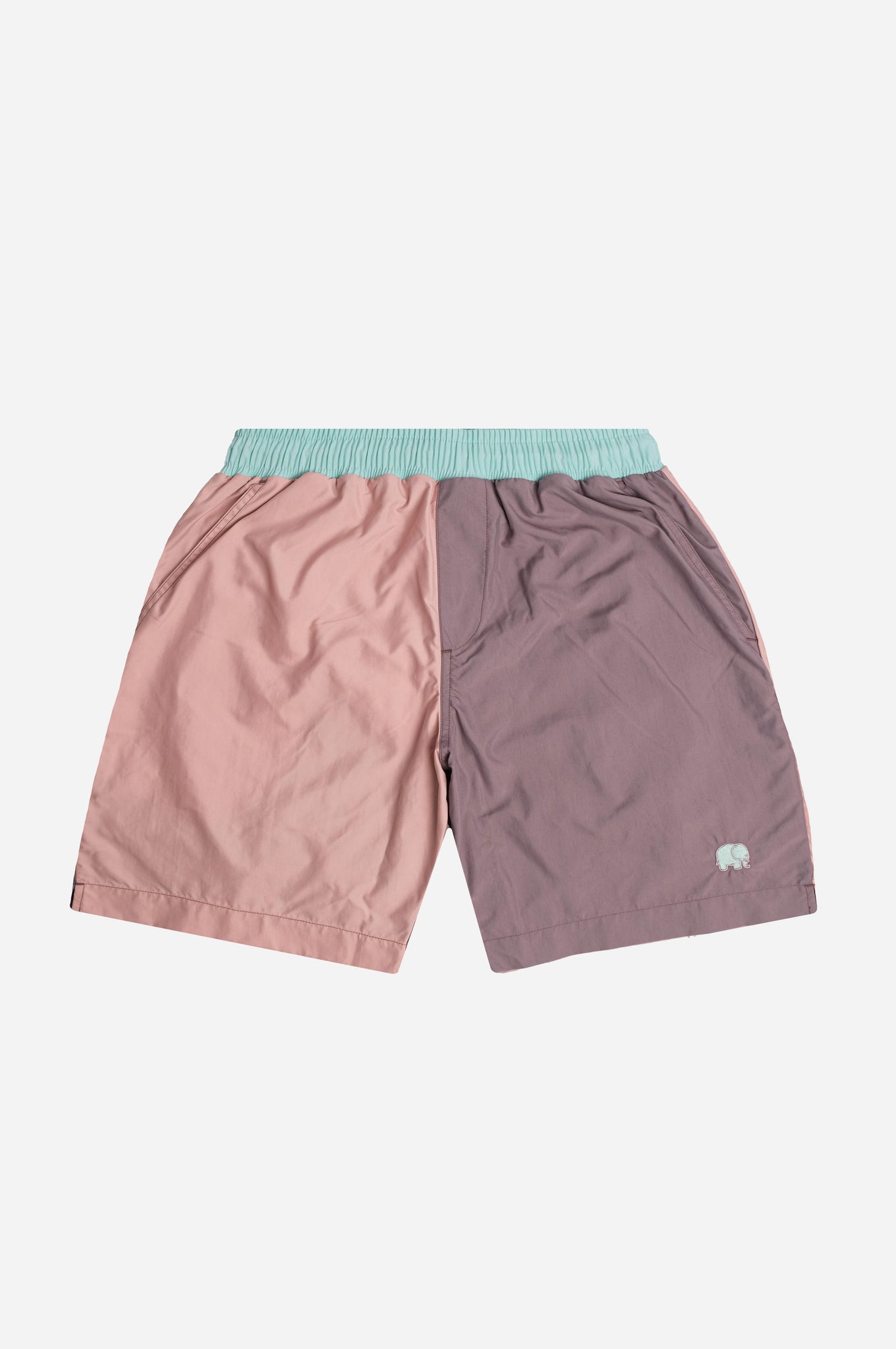 Color Block Swim Shorts Mauve