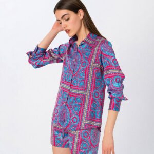 Amelie Printti Shortsit Violetti