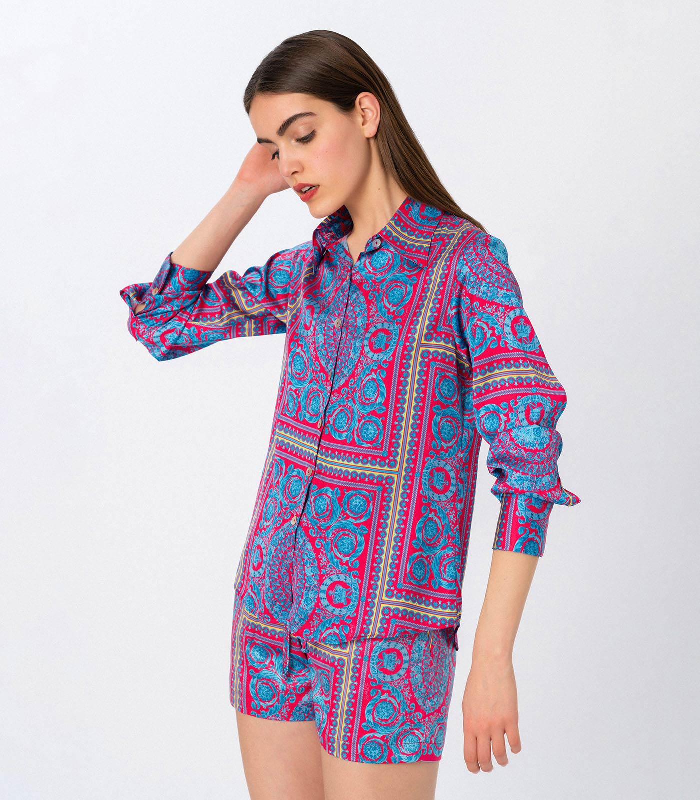 Amelie Printti Shortsit Violetti