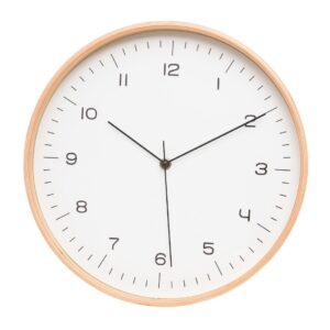 4Living vaneriseinäkello Ø53 cm valkoinen/luonnollinen puu väri