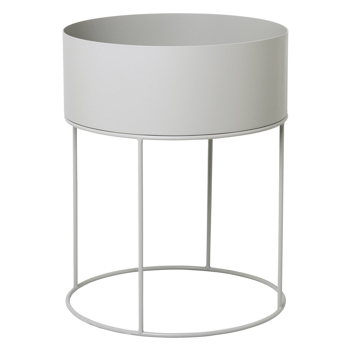 Ferm Living Ferm Living plant box pyöreä vaaleanharmaa