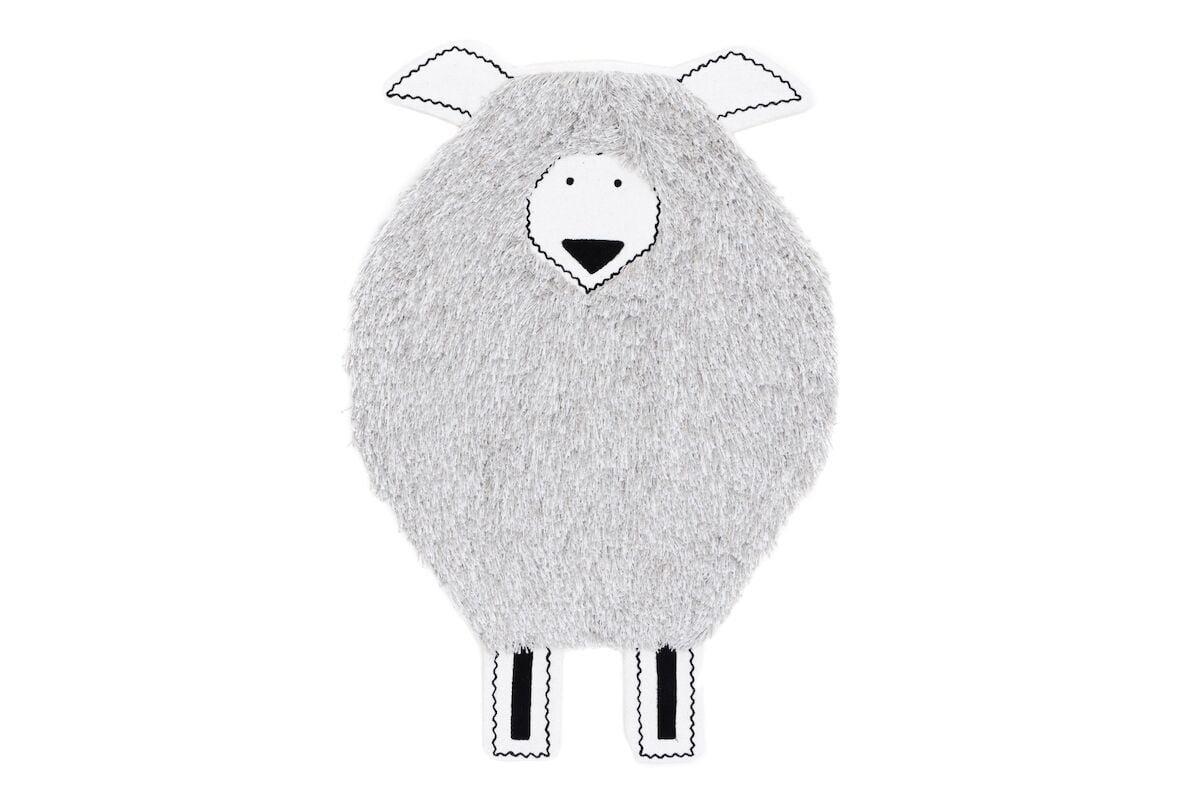 4Living Sheep puuvillamatto 60x110 cm valkoinen