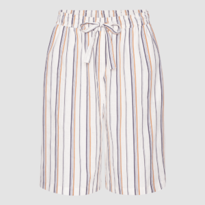 Icaria Unisex Shorts Stripes White