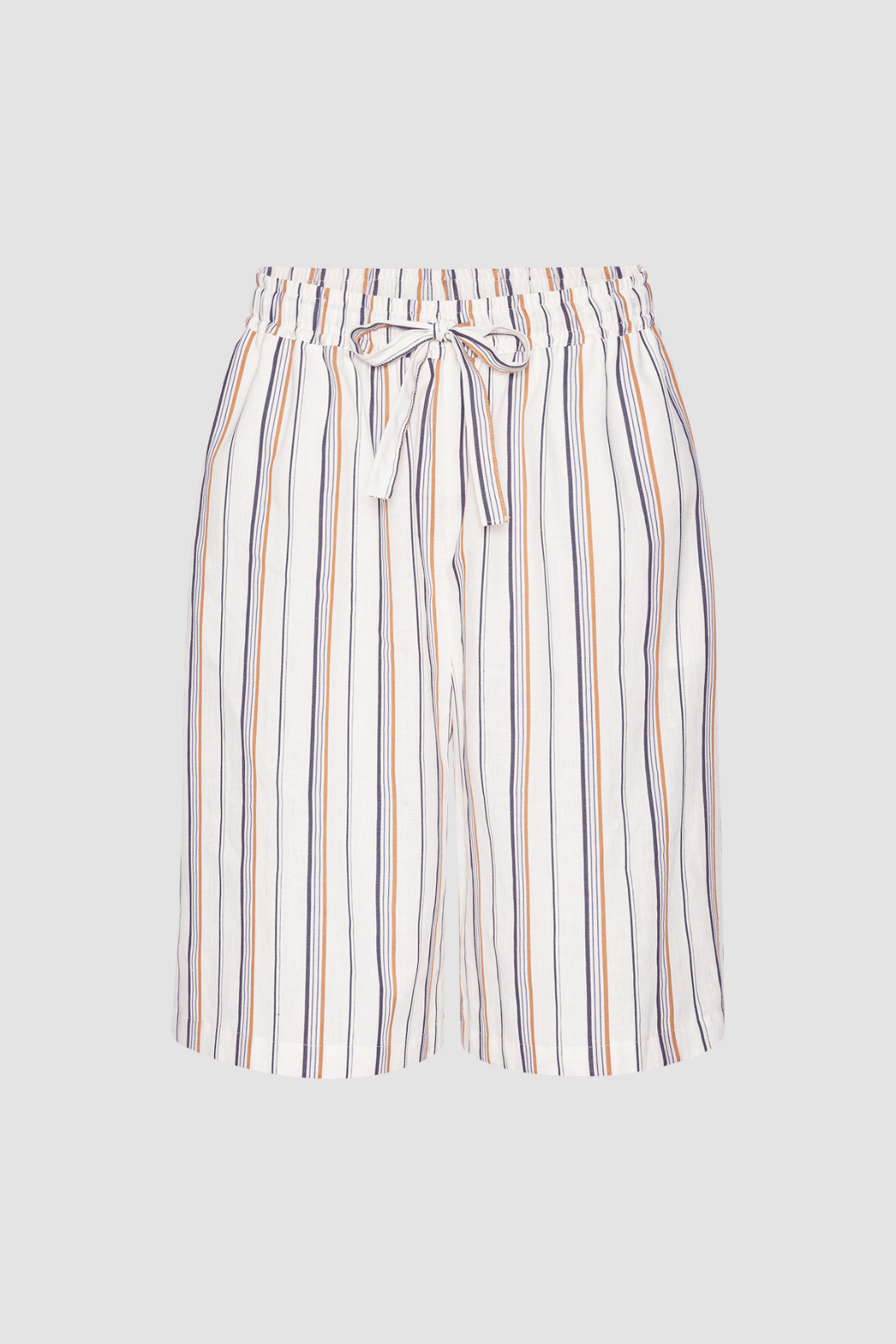 Icaria Unisex Shorts Stripes White