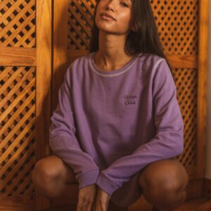 Feel Good Sweater Embroided Ocean Purple