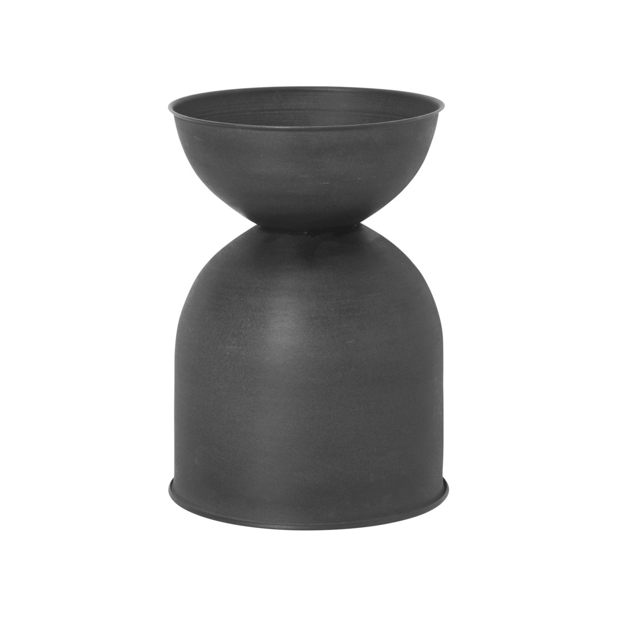 Ferm Living Hourglass ruukku, pieni Ø31 cm Musta-tummanharmaa