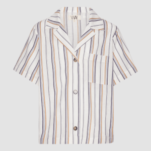 Alzada Unisex Shirt Stripes White