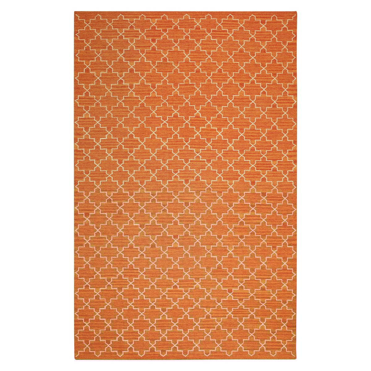 Chhatwal & Jonsson New Geometric -matto 180x272 cm Oranssin sekoitus-luonnonvalkoinen