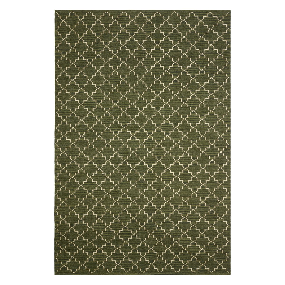 Chhatwal & Jonsson New Geometric -matto 180x272 cm Vihreän sekoitus-luonnonvalkoinen