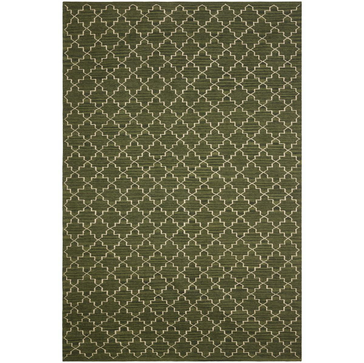 Chhatwal & Jonsson New Geometric matto 234x323 cm Green melange-off white