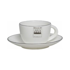 À table -espressokuppi 0,07 l ja ligne noir -lautanen