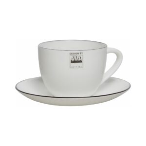 Á table -cappuccinokuppi ja lautanen