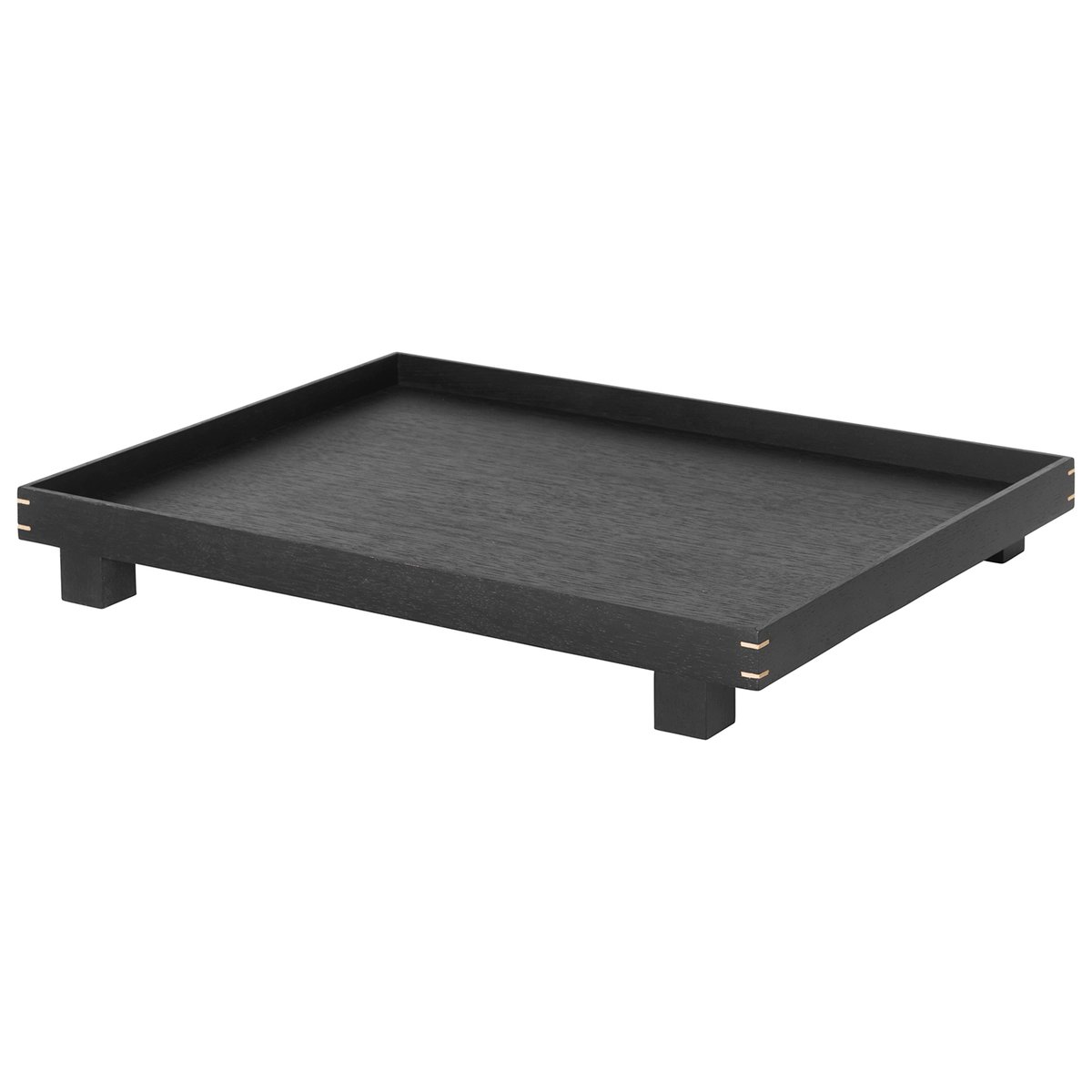 Ferm Living Bon puutarjotin large Mustaksi petsattu tammi