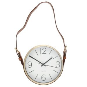 4Living Key West seinäkello remmillä 17 cm kulta
