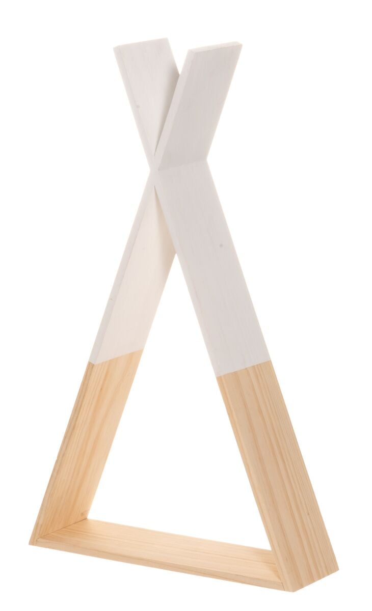 4Living Tiipii hylly 34 cm luonnonväri/valkoinen