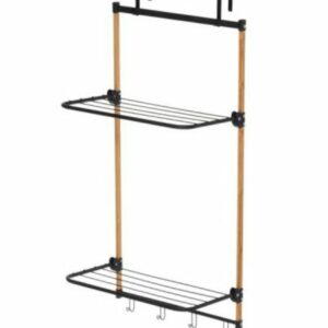 4Living bambukuivausteline oveen 45x28x100 cm musta/luonnonväri