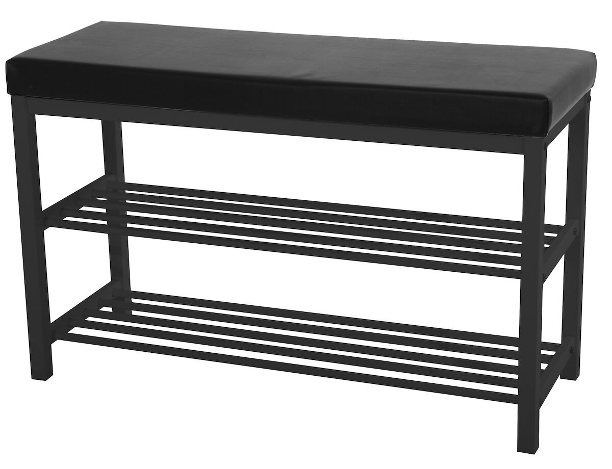4Living eteispenkki kenkätelineellä 80 cm musta