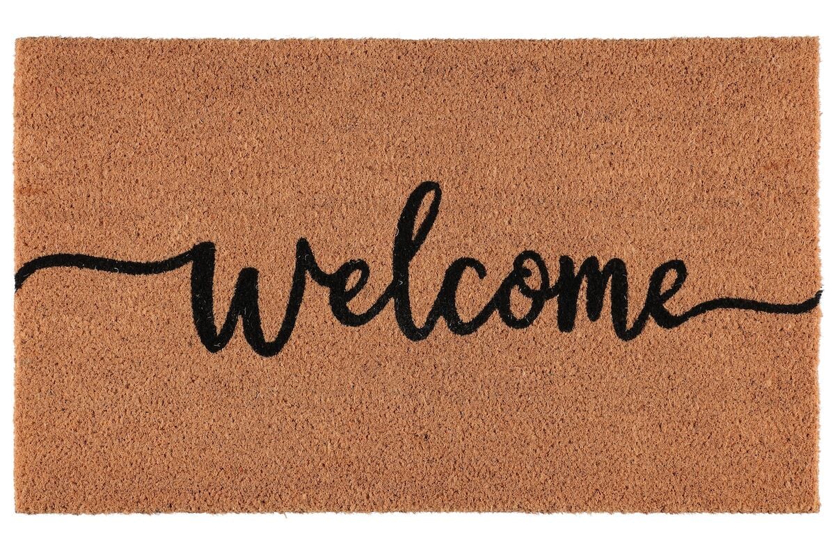 4Living Welcome kynnysmatto 45x75 cm ruskea/musta