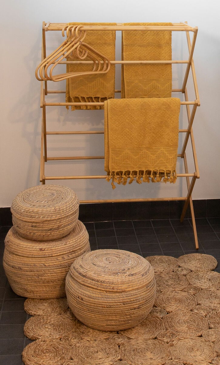 4Living bambukuivausteline 74x36x105 cm luonnonväri