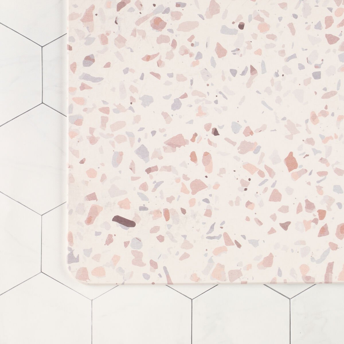 4Living Diatomite kylpyhuonematto 39x60 cm valkoinen/beige