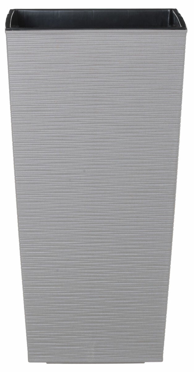 4Living Dluto ECO korkea ruukku 40x40x75,3 cm vaaleanharmaa