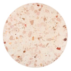 4Living Terrazzo pöytätabletti Ø38 cm valkoinen/ruskea/harmaa