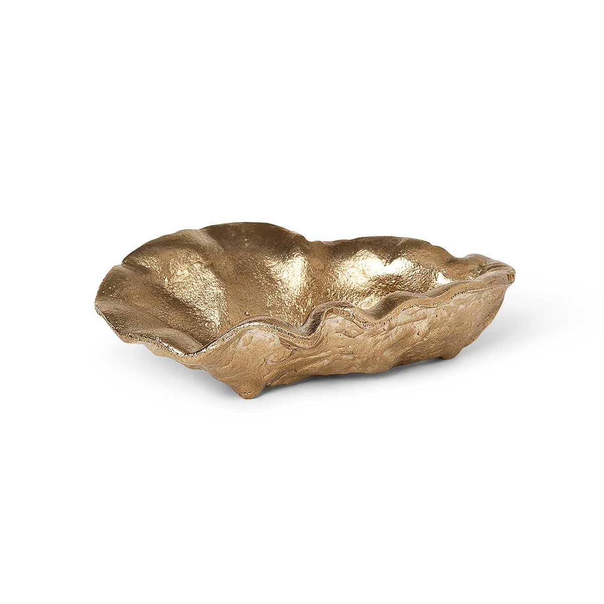 Ferm Living Oyster koristeskulho 10,5 cm Messinki