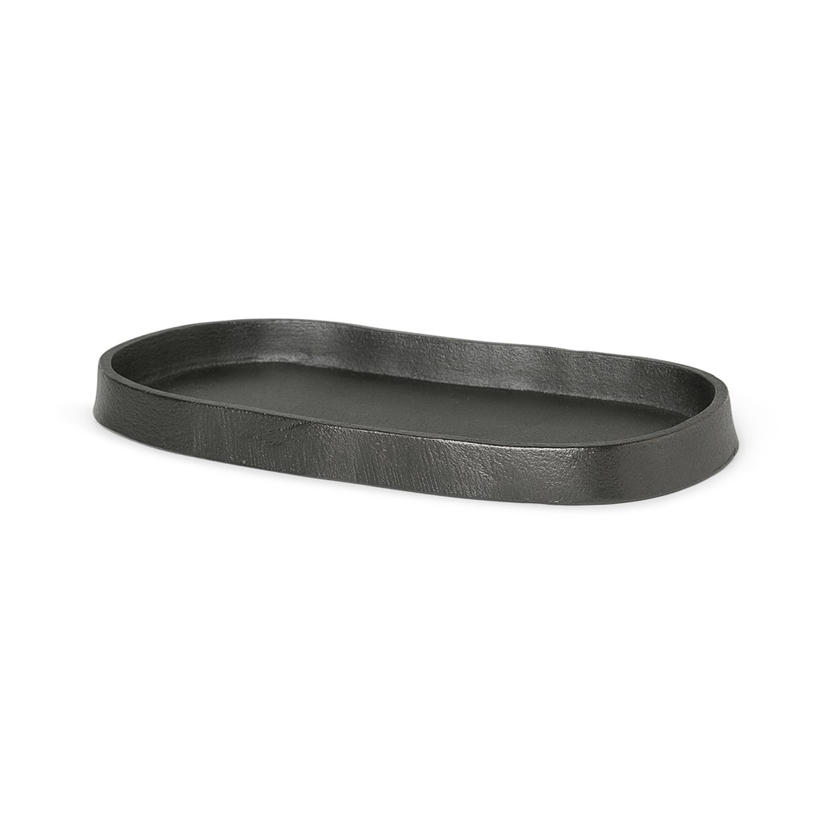 Ferm Living Yama tarjotin soikea 9,5x19 cm Mustettu alumiini
