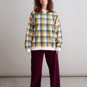 Cotton Sweatshirt Plaid
