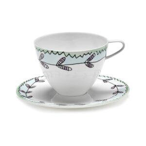 Blossom milk midnight flowers -cappuccinokuppisetti, 2 kpl