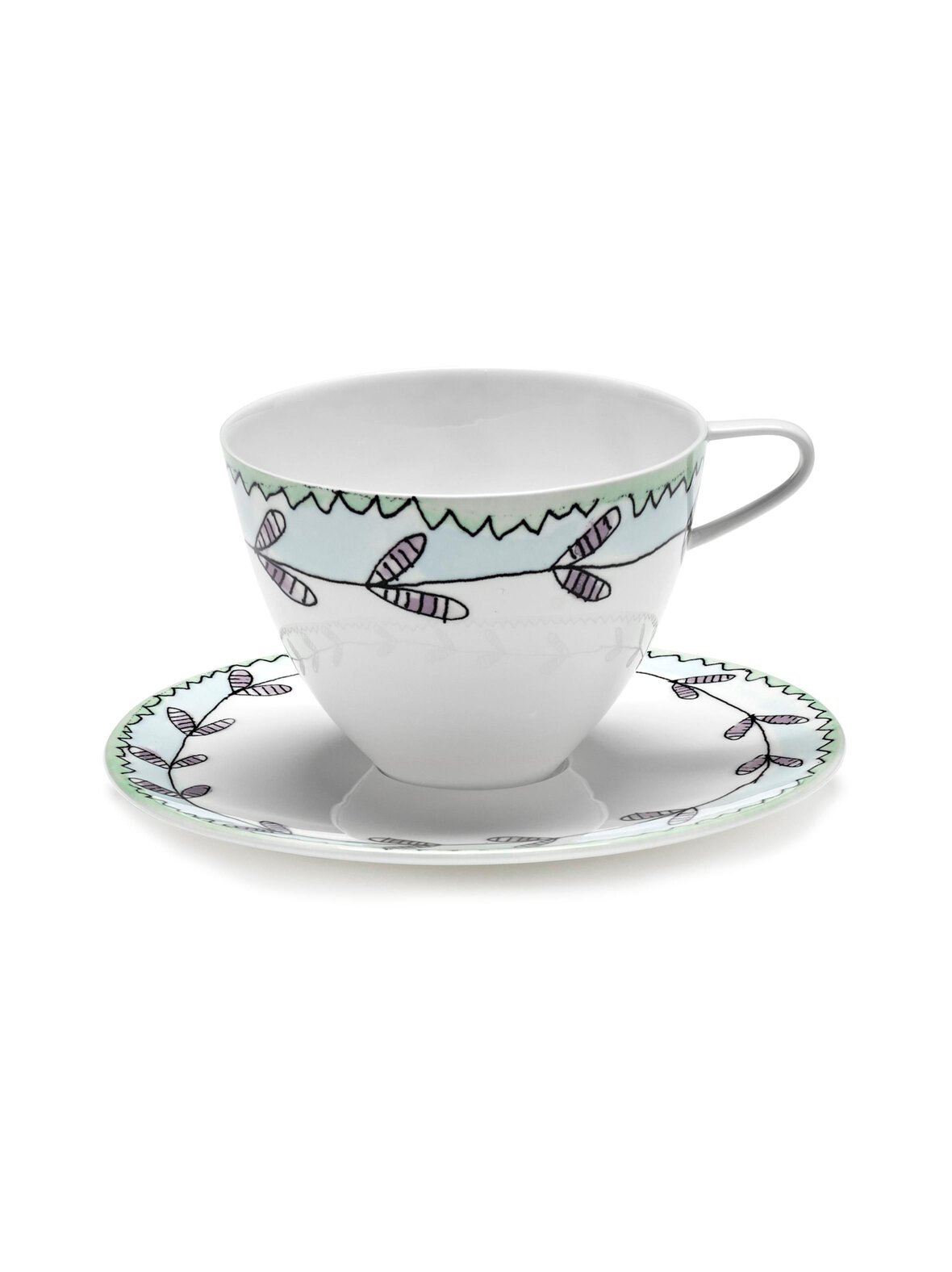 Blossom milk midnight flowers -cappuccinokuppisetti, 2 kpl