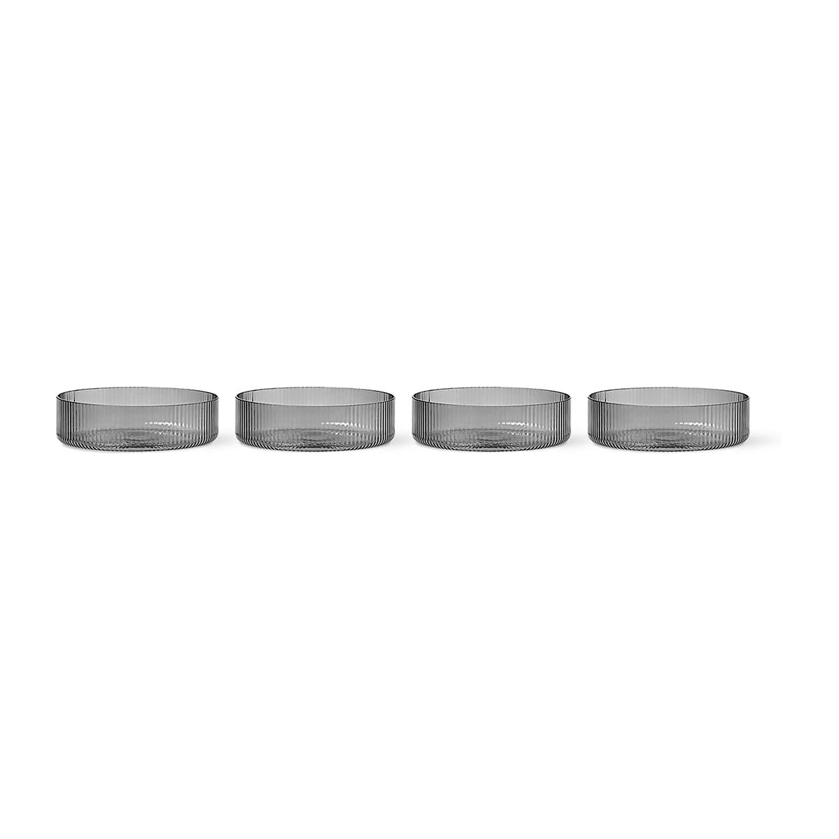 Ferm Living Ripple aamiaiskulho 4 kpl savud grey