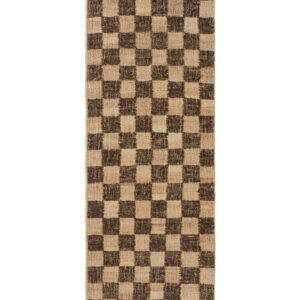 Check wool jute -matto, 70 x 180 cm