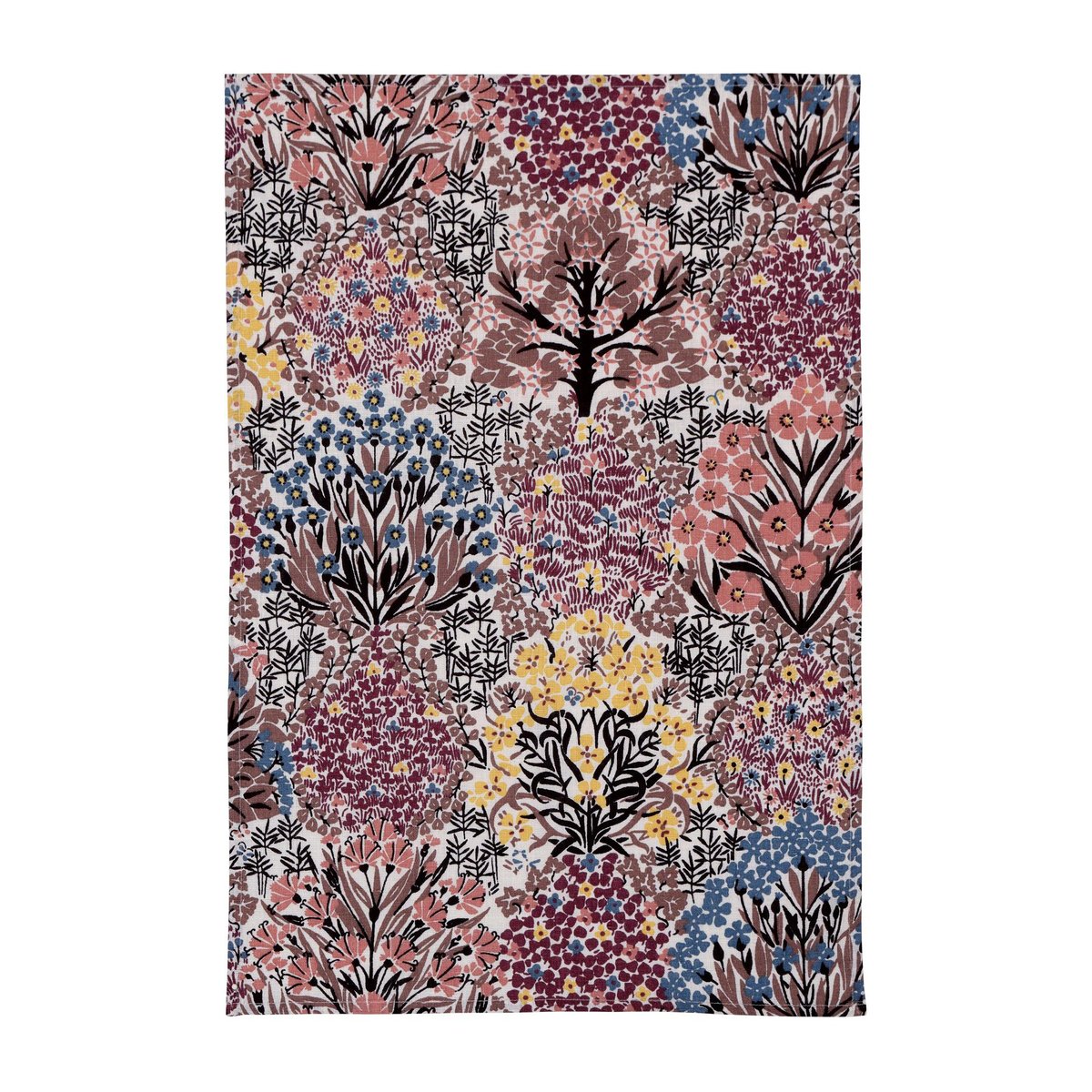 Almedahls Botanic Garden -keittiöpyyhe 47 x 70 cm Vaaleanpunaruskea