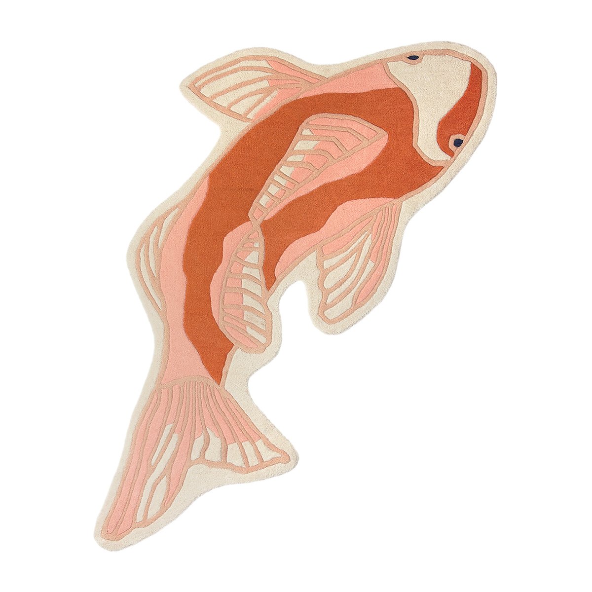 Broste Copenhagen Koi matto 97 x 130 cm Pumpkin orange