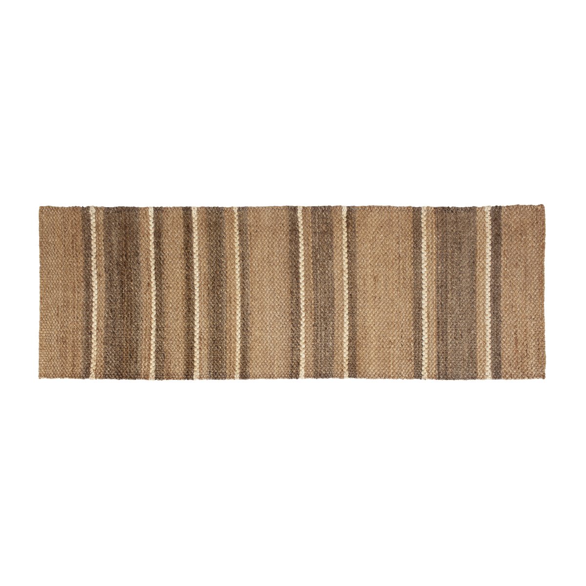Dixie Fanny striped juuttimatto Luonnonvärinen, 80 x 250 cm