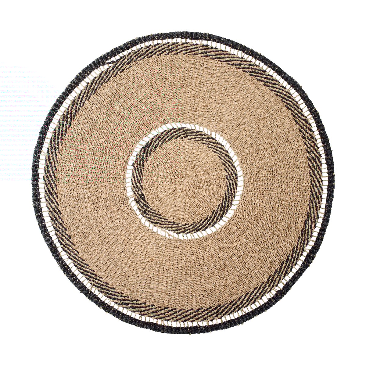 Broste Copenhagen Anina matto meriruoho Ø 120 cm Natural-black