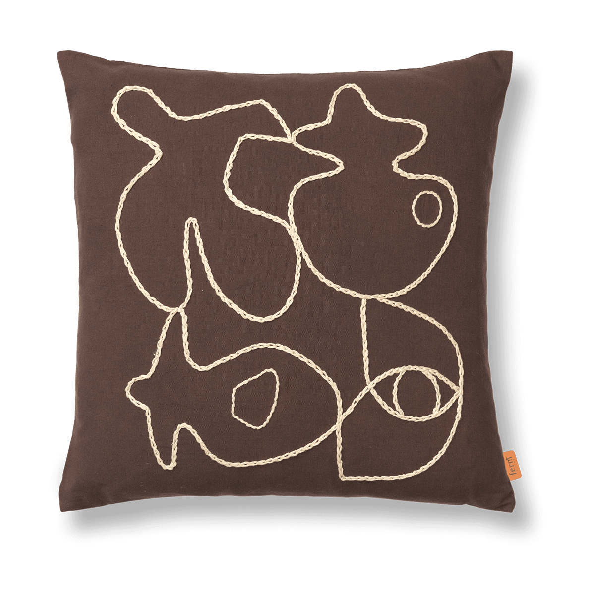 Ferm Living Figure tyynynpäällinen 50x50 cm Kahvihiekka