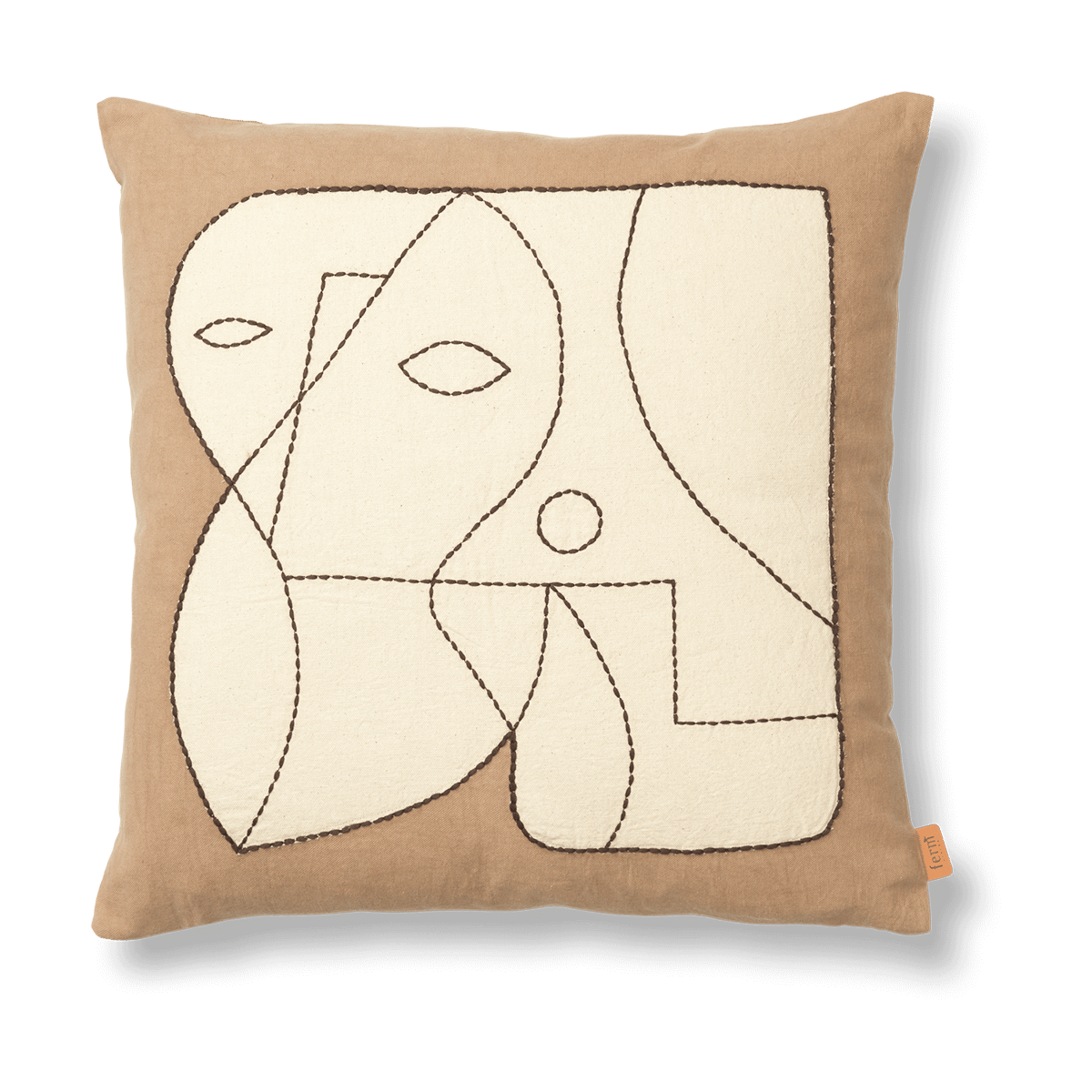 Ferm Living Figure tyynynpäällinen 50x50 cm Tummanharmaa-vaalea