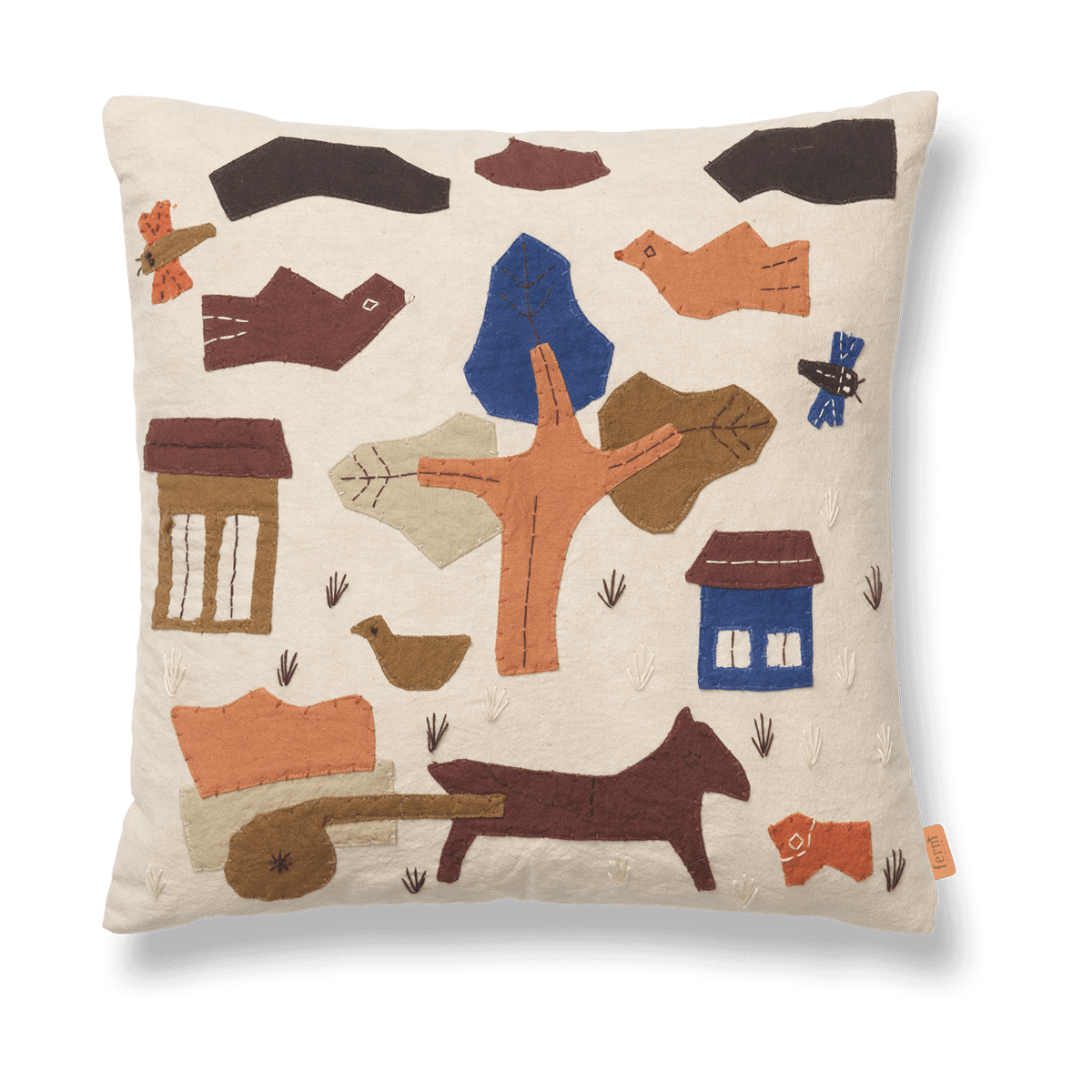 Ferm Living Village tyyny 40x40 cm Vaaleanharmaa